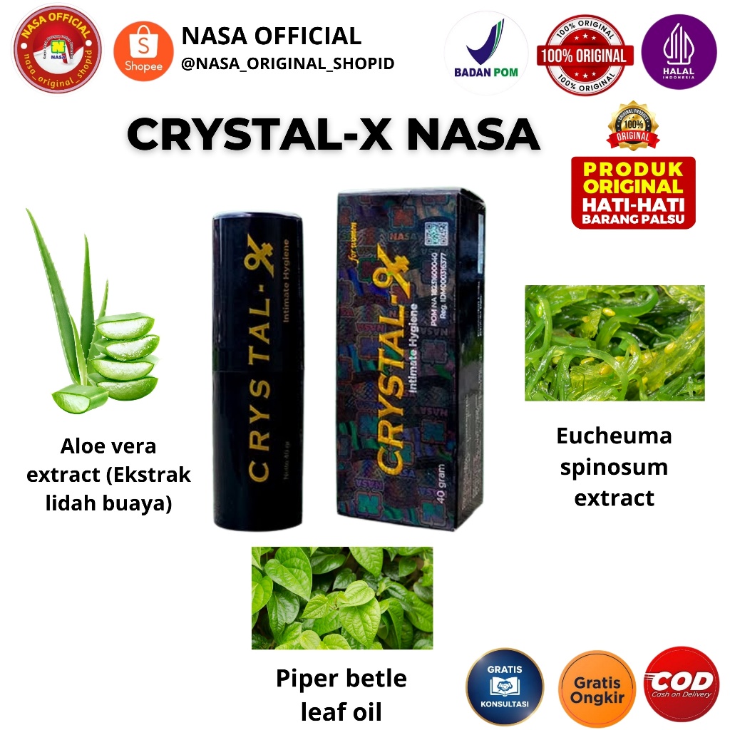 (KEMASAN BARU) CRYSTAL X NASA 100% ORIGINAL Cristal X nasa NCX CX asli kristal keristal X BPOM ORI