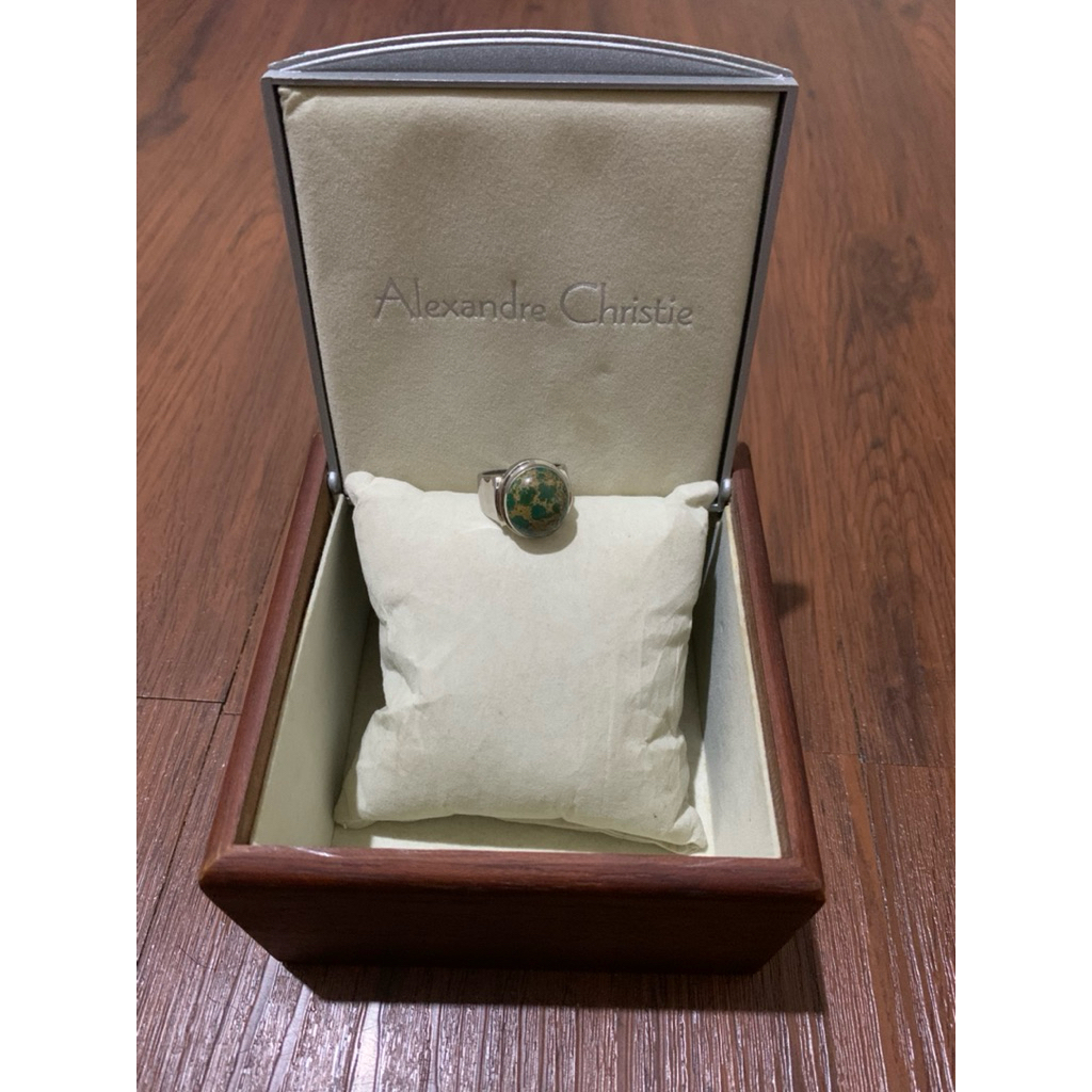 Pirus Persia hijau ceplok angker HQ rare ring koin custom handmade UK.17