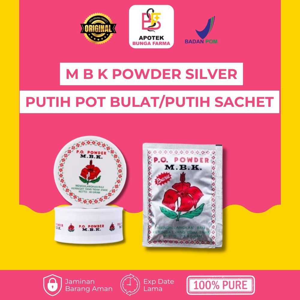 MBK Bedak MBK Powder Silver / Putih Sachet - Powder Deodoran Bau Ketiak Keringat Berlebih