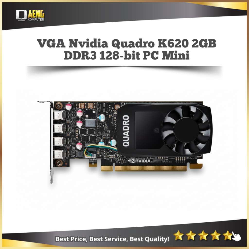 VGA Card Nvidia Quadro K620 2GB DDR3 128 Bit Low Profile Graphics Card PC Mini Desain Editing
