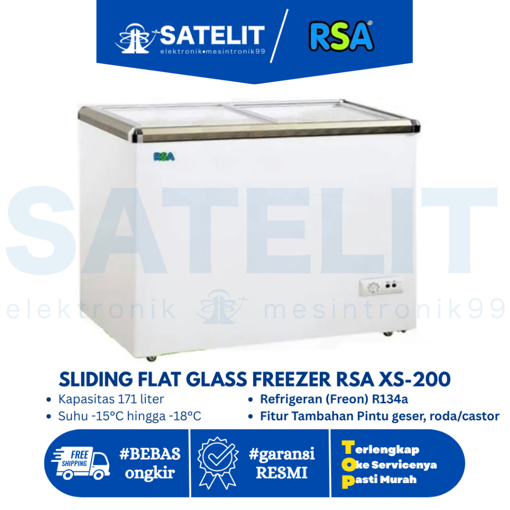 FREEZER BOX SLIDING / CHEST FREEZER / FREEZER SLIDING RSA XS 200