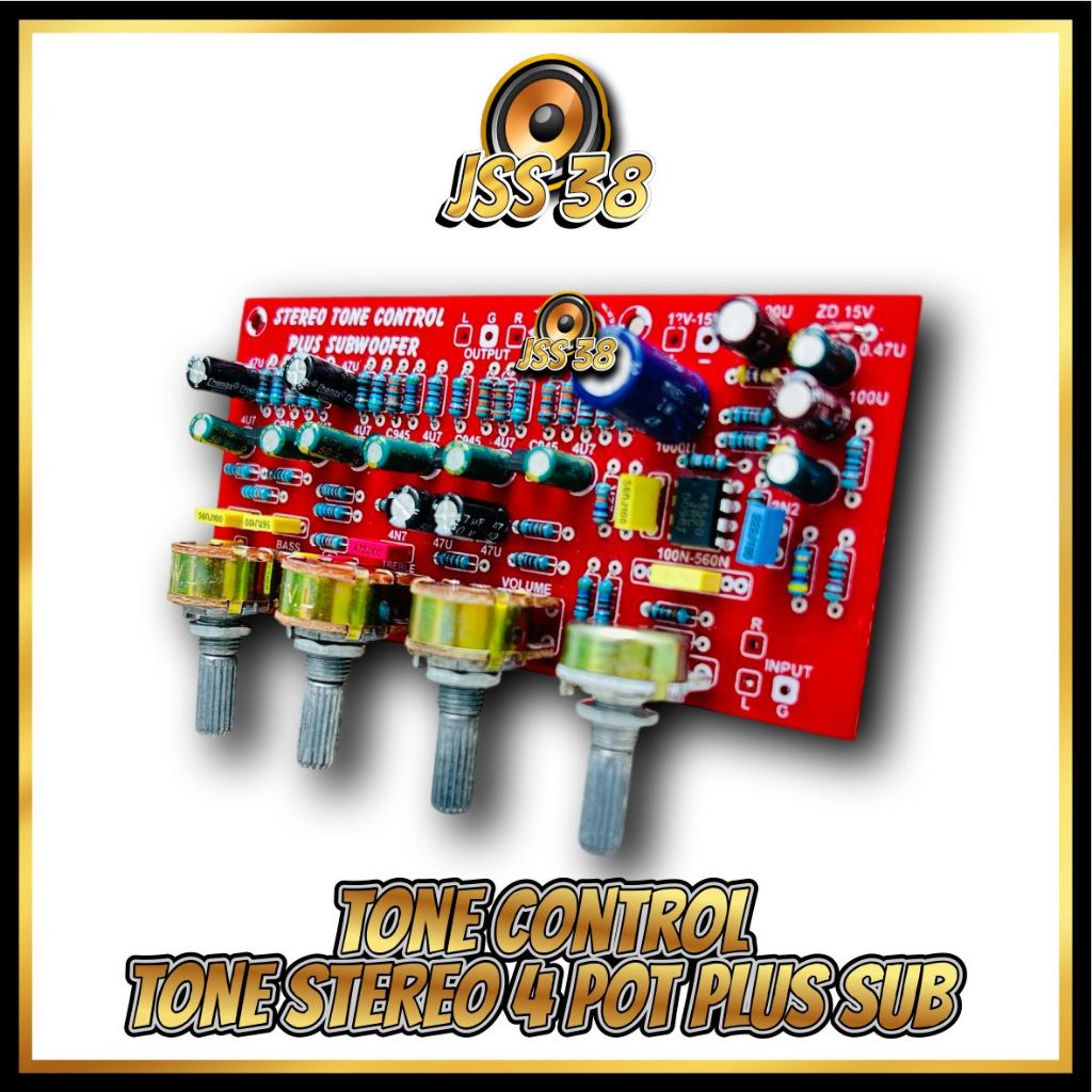 Tone control Stereo 4 Potensio Plus Subwofer ups