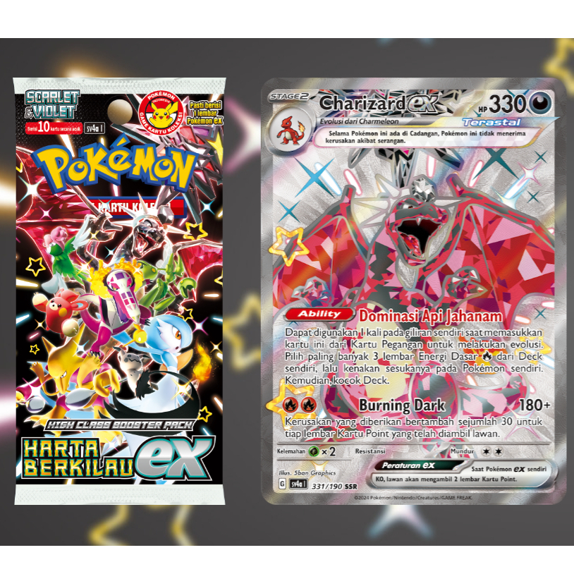 Harta berkilau shiny treasures EX SV4A booster pack pokemon tcg indonesia card kartu langka original