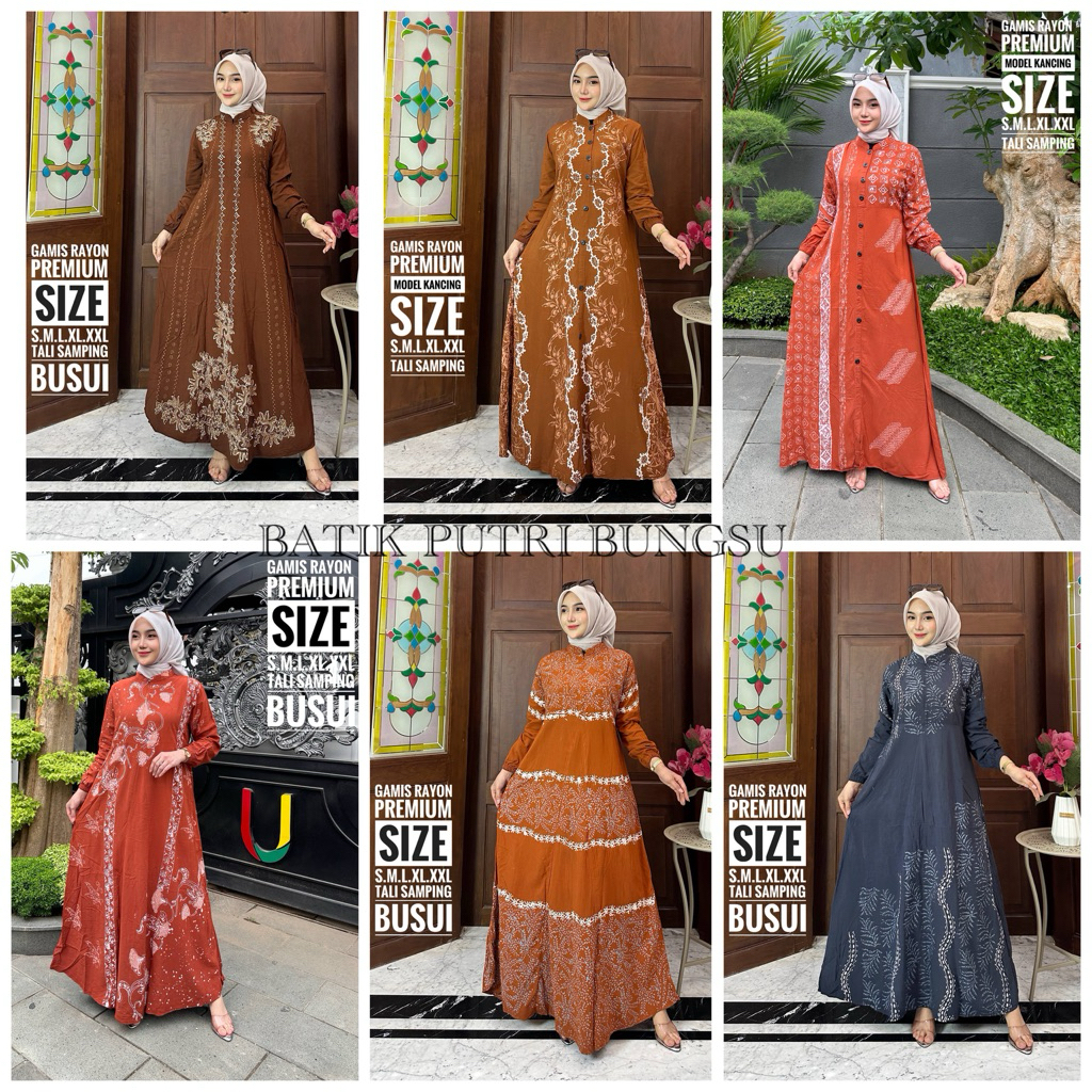 TERBARU GAMIS RAYON PREMIUM | HOMEY DRESS CANDI MEKAR | GAMIS TWILL ORI PEKALONGAN | GAMIS BUSUI JUM