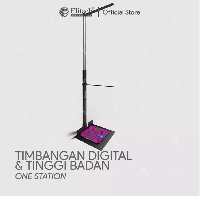 ELITECH Timbangan Badan Digital dan Tinggi Badan One Station