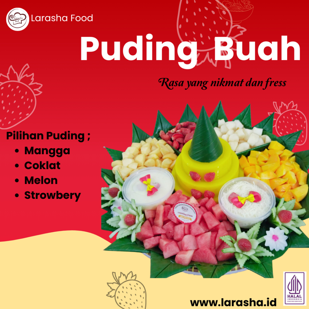 Tumpeng puding/Puding buah/Puding ultah/Puding