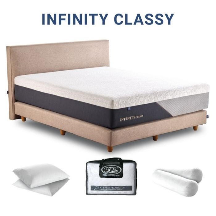 Kasur Infinity Classy Elite Springbed Kasur Springbed (Full Set) - Uk 90/100/120/160/180/200 cm -