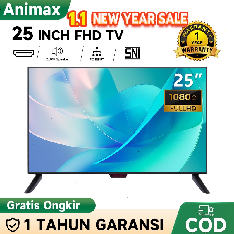 Animax Sakura TV LED Monitor 24 inch Digital TV LED layar komputer Gaming Monitor 21/22/24/25 inch t