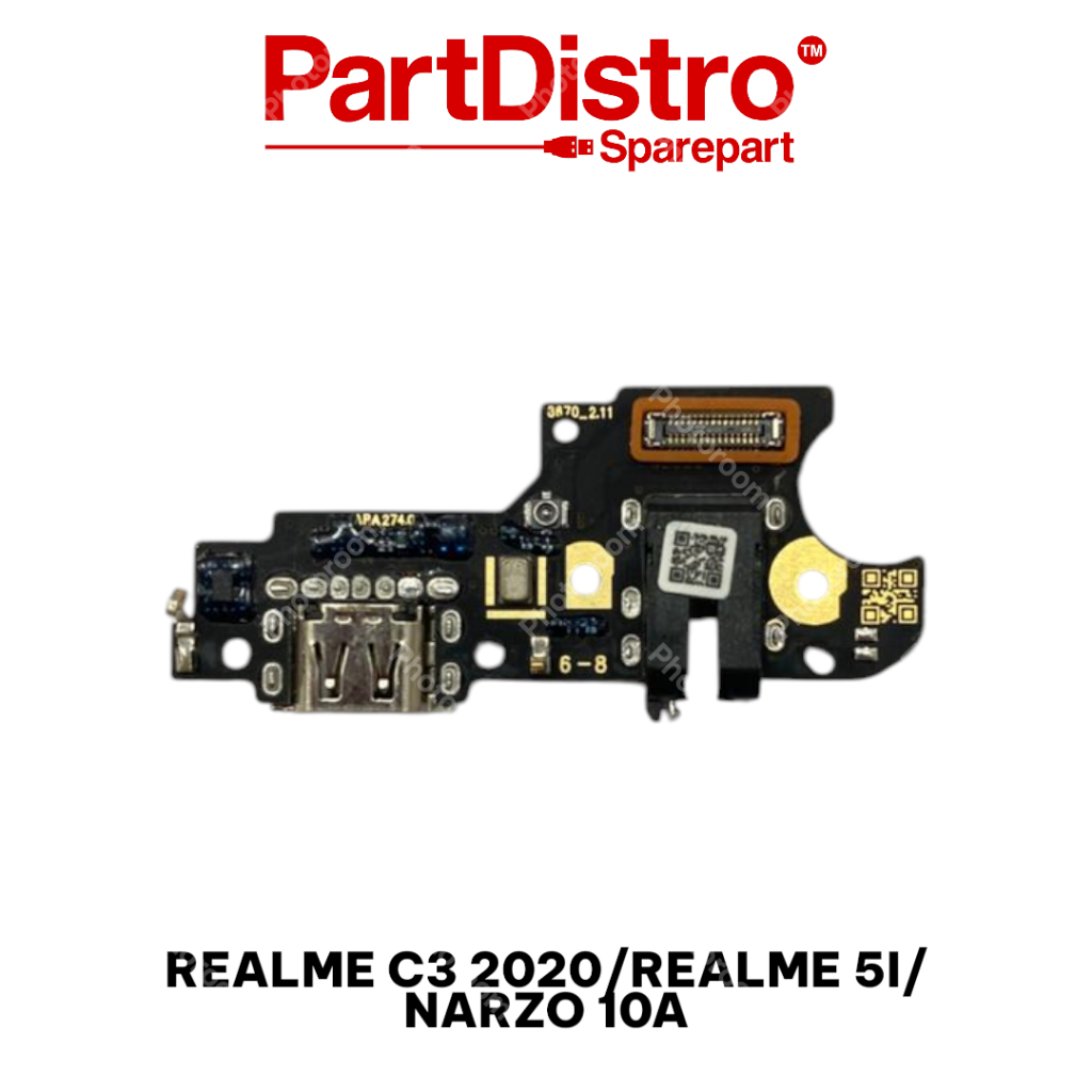 BOARD CONNECTOR CHARGER REALME C3 2020/REALME 5I / PCB KONEKTOR CAS NARZO 10A - PLUS IC MEETOO