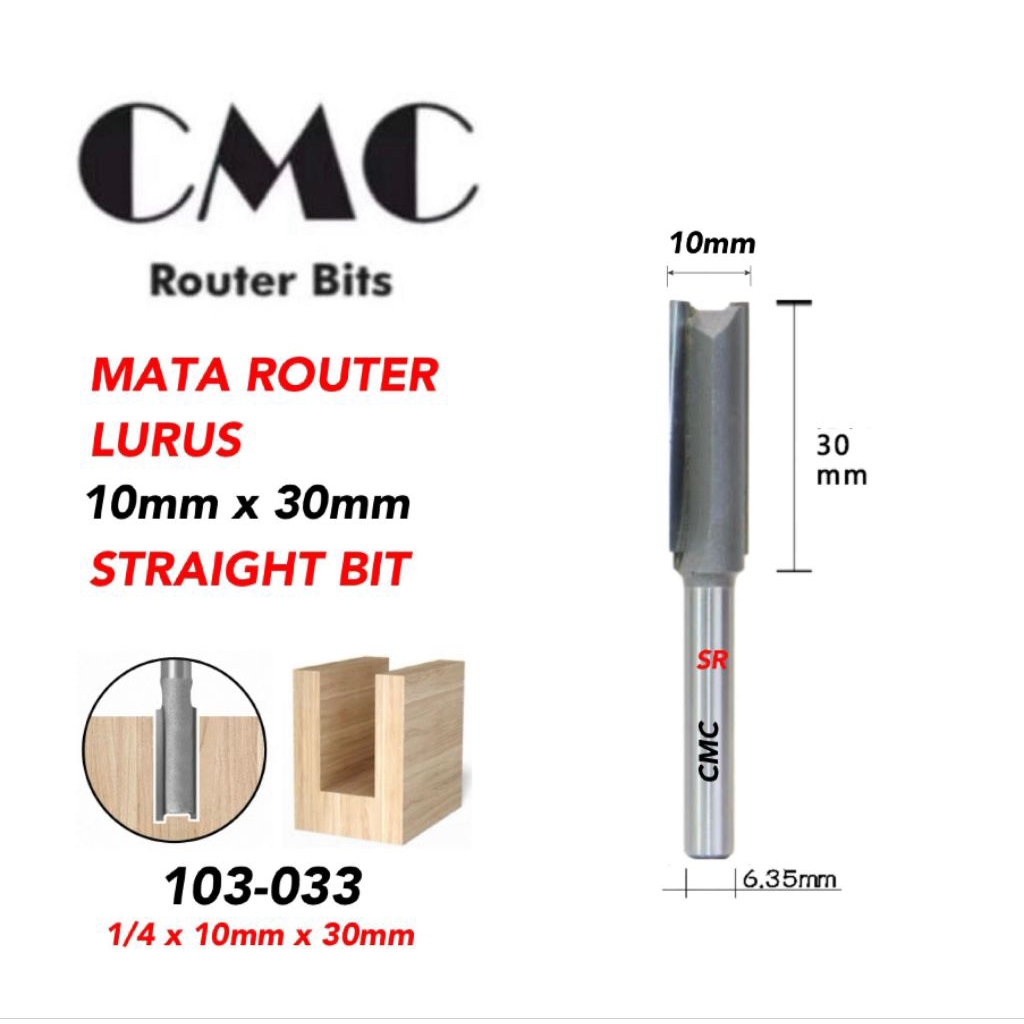 Mata Profil/ Router Lurus 10 mm/ Straight Bits CMC