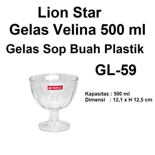 Lion Star Velina Gelas 500 ML GL-59 / Gelas Es Buah / Gelas Es Krim
