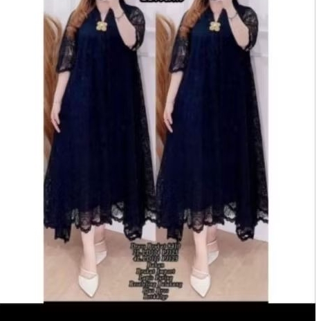 gaun baby doll khusus hitam ld 95-125cm