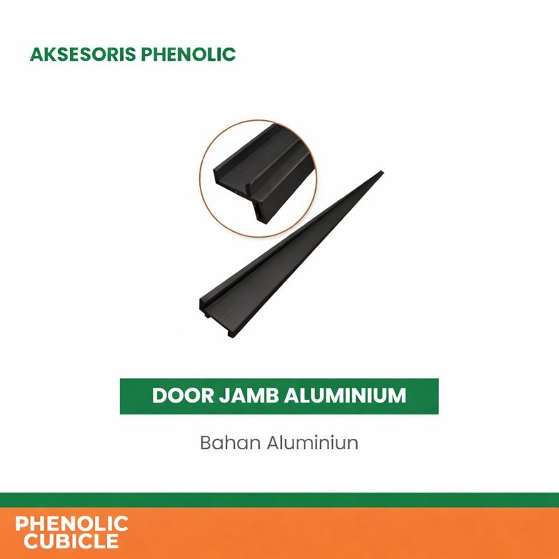 Door Jamb Aluminium Cubicle Panjang 12mm dan 18mm 2 Meter Untuk Triplek, MDF Phenolic PVC Board PVC 