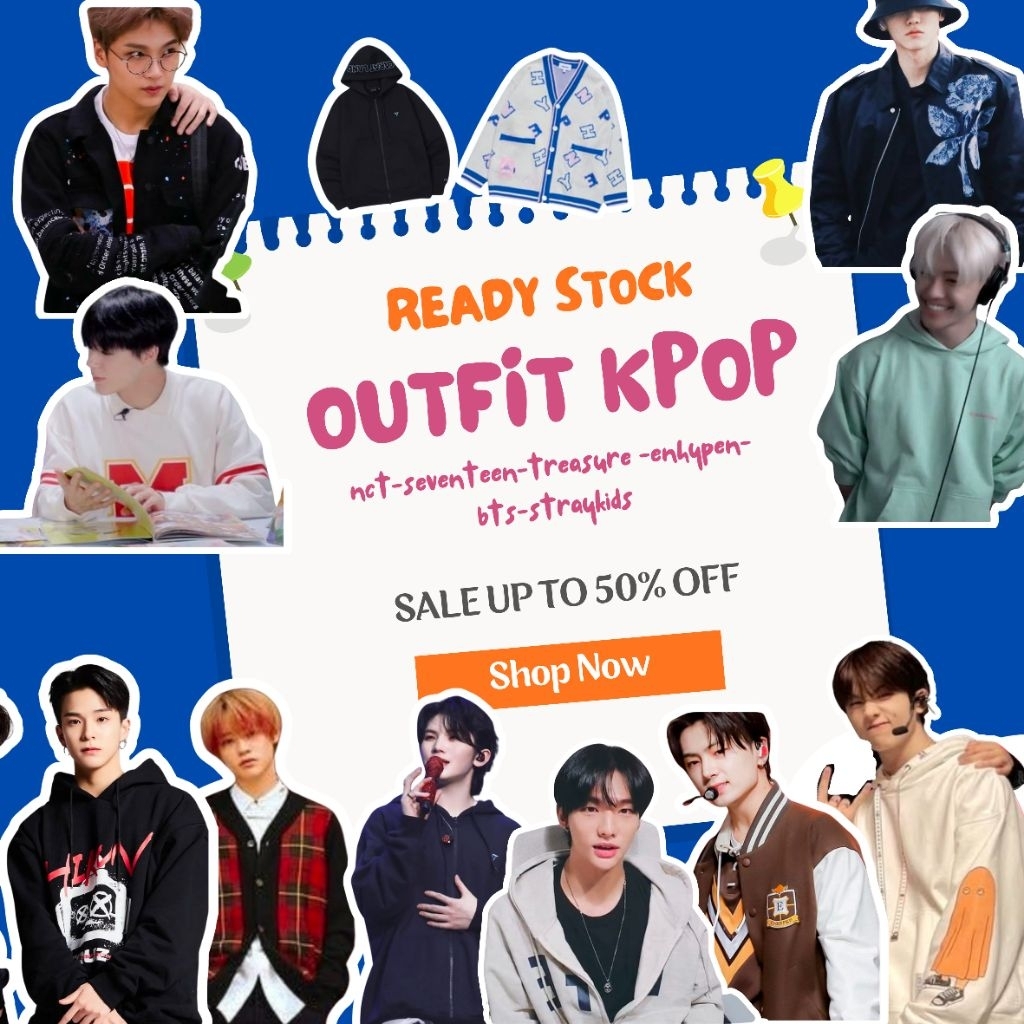 SALE READY STOCK - OUTFI KPOP NCT SEVENTEEN TREASURE STRAY KIDS ENHYPEN BTS SVT SKZ NCT DREAM 127 HO