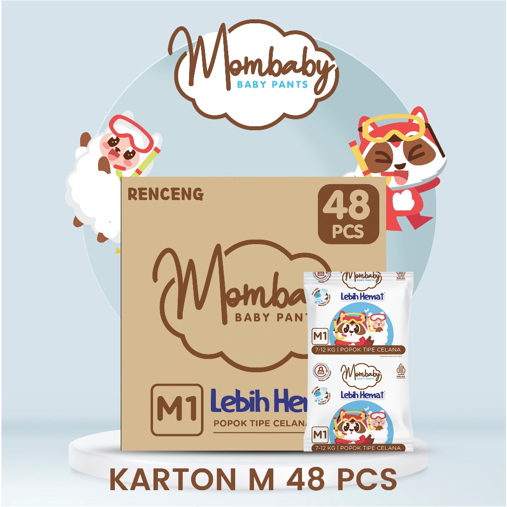 MOMBABY - Diapers Pants  M 48 Pcs - Sachet