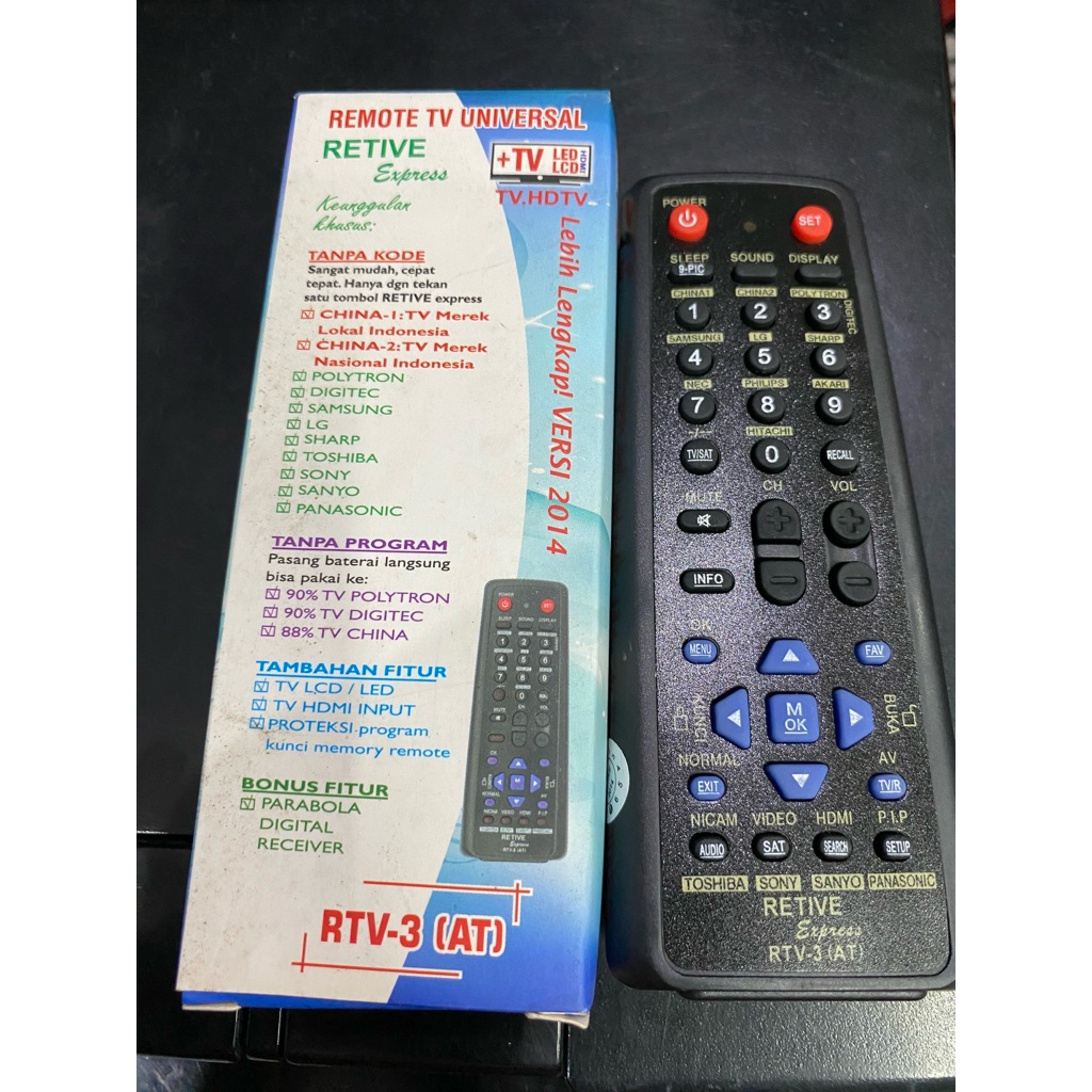 REMOTE TV UNIVERSAL  RETIVE RTV-3 (AT)