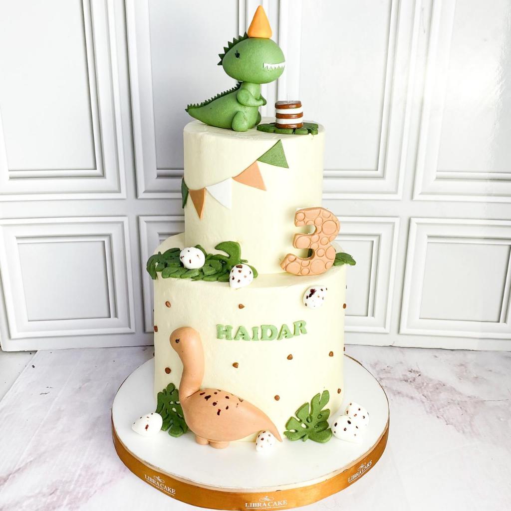 Kue Ulang Tahun/Birthday Cake/Kue Ultah Tema dino/Dino Cake/Kue 2 Tk