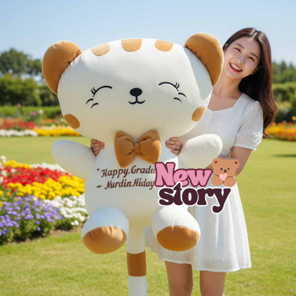 Boneka Kucing Kawai Jumbo Besar Murah Halus Lembut Lucu / Kucing Cantik