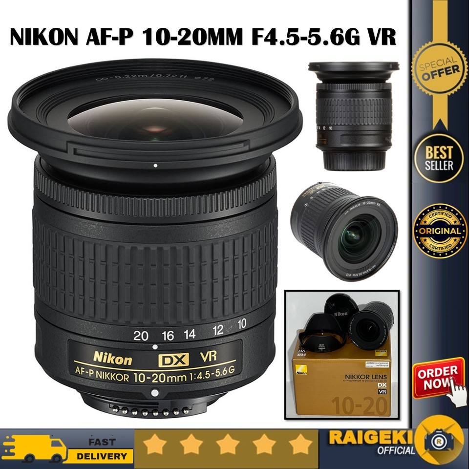 Nikon AF-P DX NIKKOR 10-20mm f/4.5-5.6G VR Lens GARANSI DISTRIBUTOR