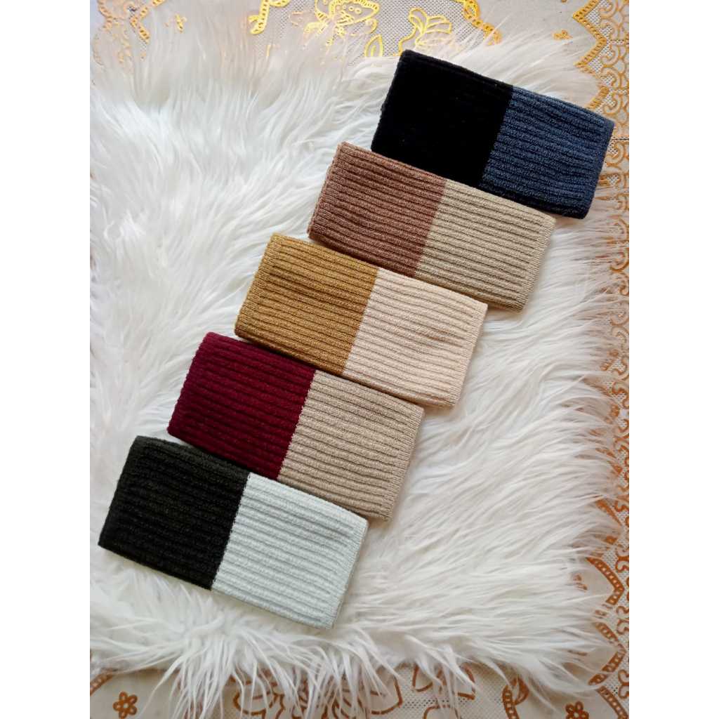 dalaman kerudung/ inner rajut premium/ inner rajut 2 warna/ ciput rajut premium.