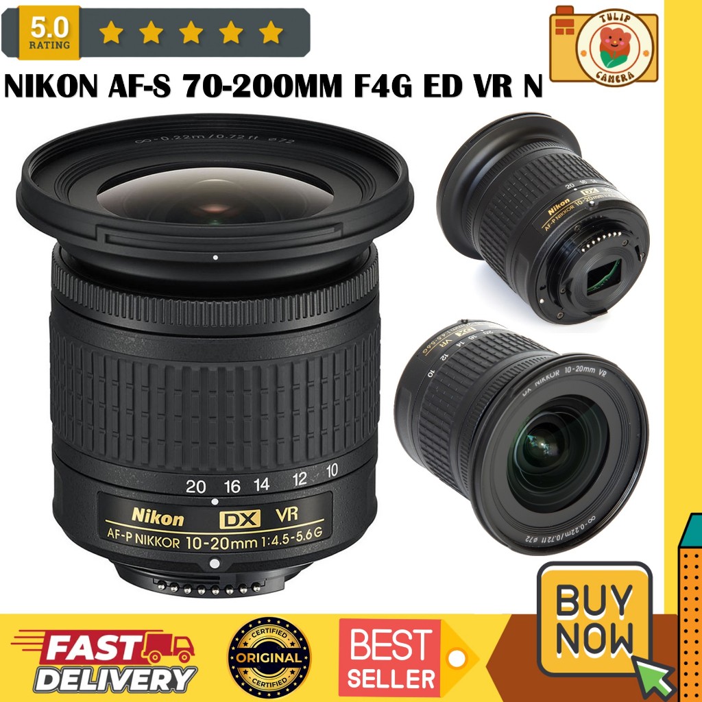 Nikon AF-P DX NIKKOR 10-20mm f/4.5-5.6G VR Lensa Kamera ORIGINAL