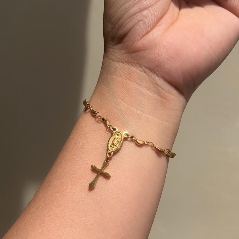 Ave Maris Rosary Bracelet / gelang tangan titanium rosario gelang tangan rosario anti karat / gelang