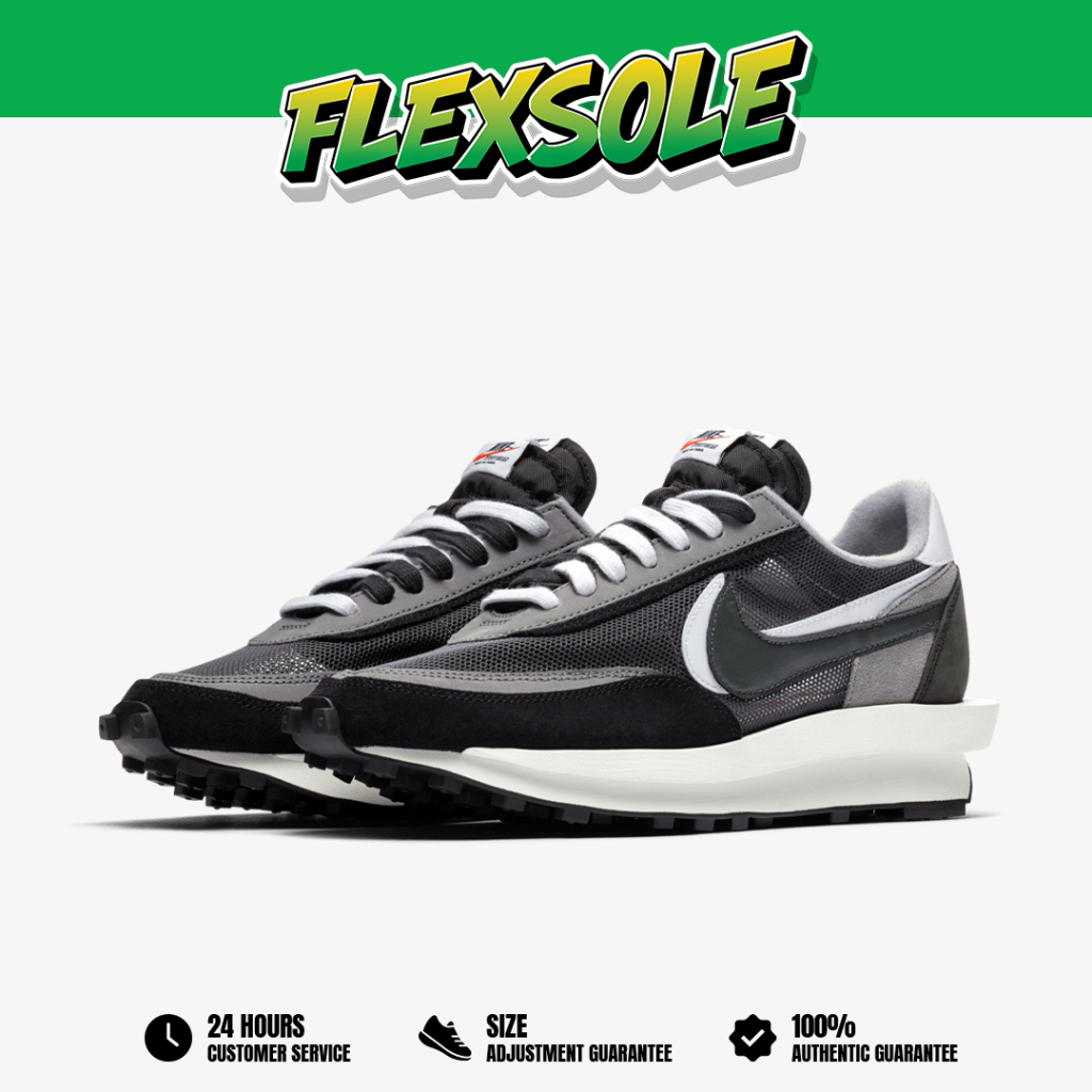 Sepatu Nike Sacai LD Waffle Undercover Black Grey White Sneakers Authentic