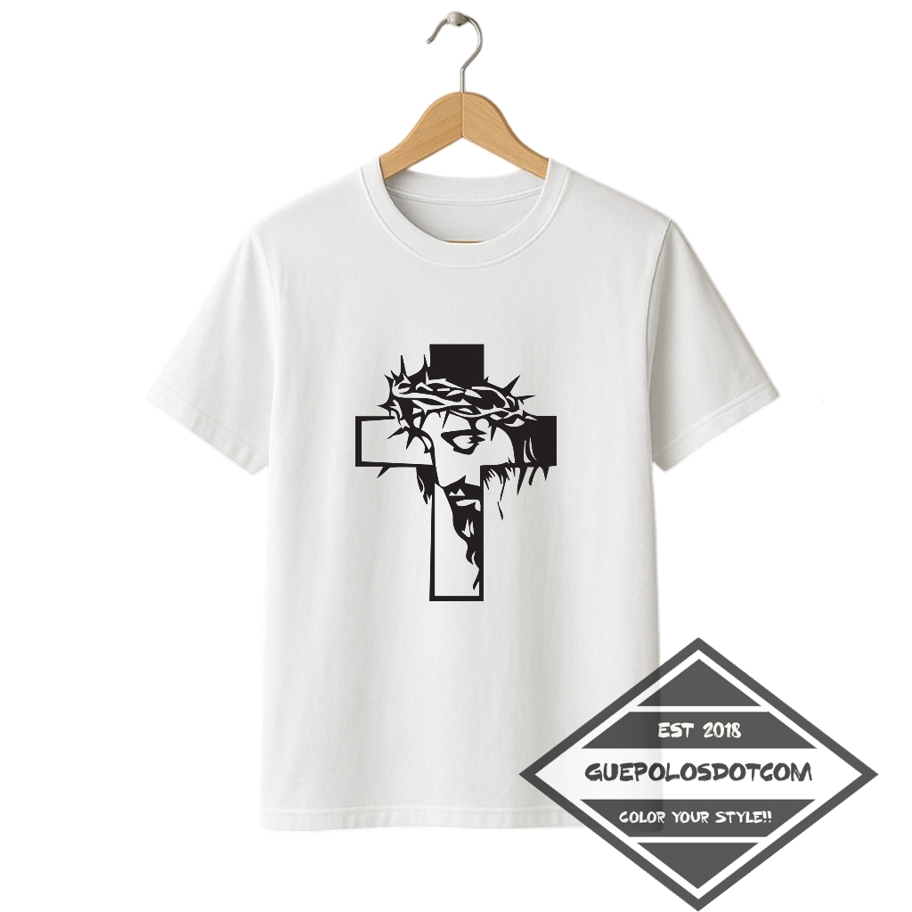 T-SHIRT KAOS SALIB JESUS - KAOS ROHANI KRISTEN KATOLIK SALIB - KAOS SALIB HALELUYA