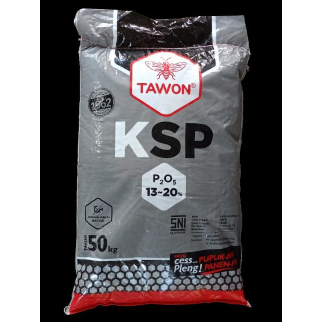 KSP Cap Tawon kemasan Repack 1Kg pupuk sejenis TSP kandungan P2o5  20%