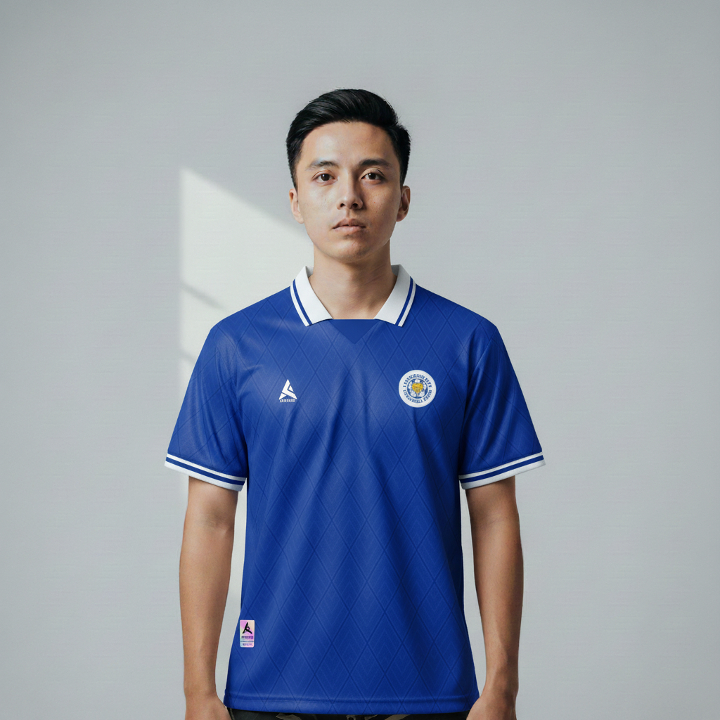 ATHLETIC SPORTWEAR - Jersey Bola Fantasy Leicester Home 1999-2000 Fullprinting Casual - Atasan