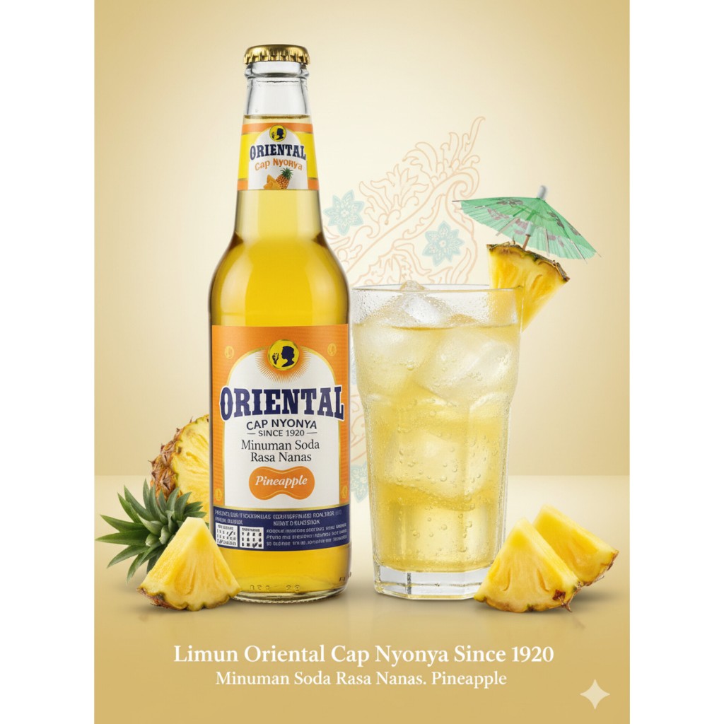 LIMUN ORIENTAL Minuman Soda Khas Pekalongan Rasa Pineapple (Nanas) 300ml