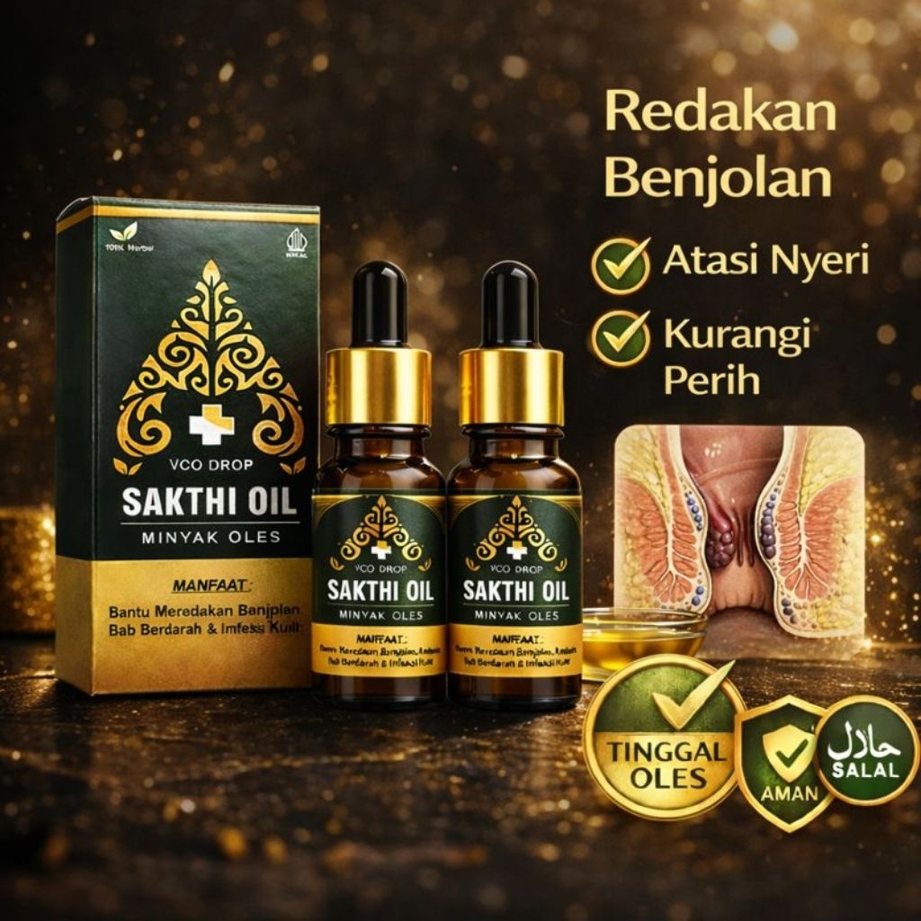 3 BOTOL Minyak Ampuh Ambeien SAKTHI OIL , Solusi Ampuh Atasi Ambeien dan Wasir