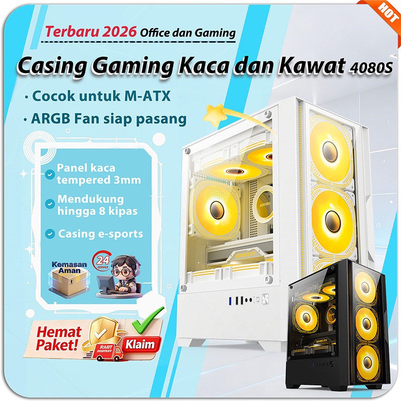 ASUS Casing PC Gaming Mini ITX / Micro ATX dengan Kaca Tempered Glass Garansi 1 Tahun COD Pengiriman