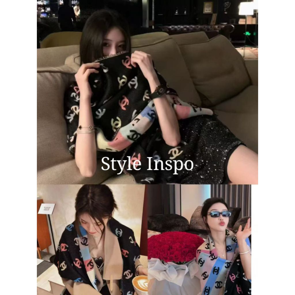 SHAWL BLACK CASHMERE