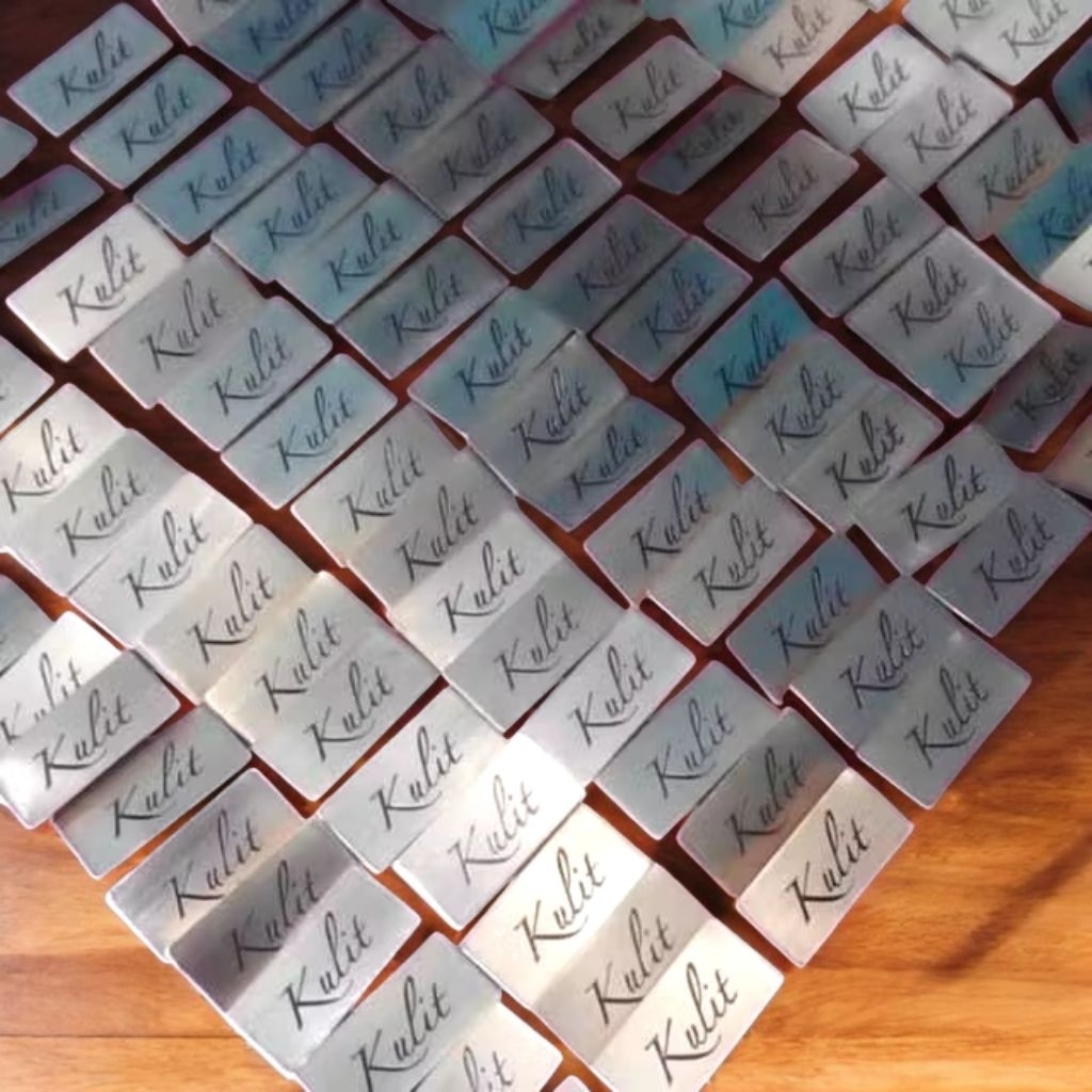 Label Plat Tas Dompet Custom Besi Penjepit belakang