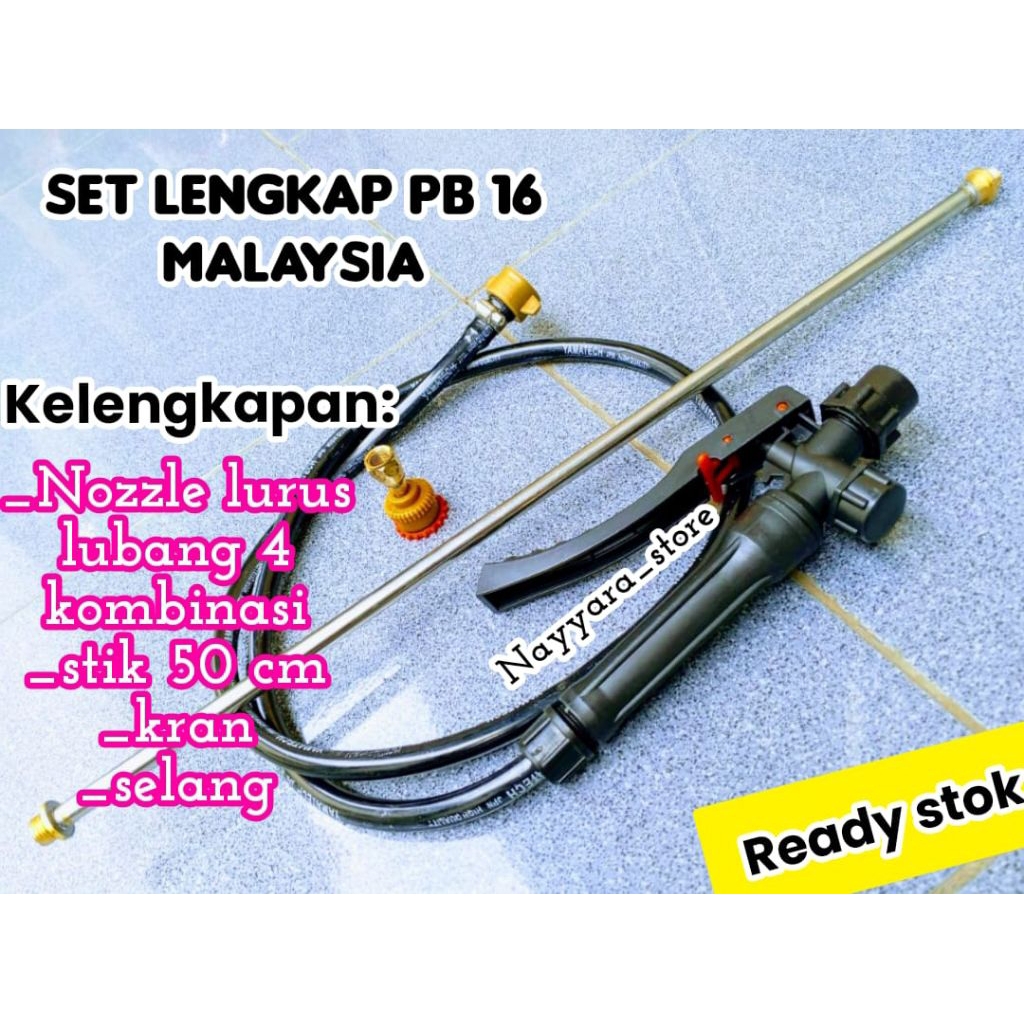 Set lengkap sprayer pompa manual PB 16 malaysia