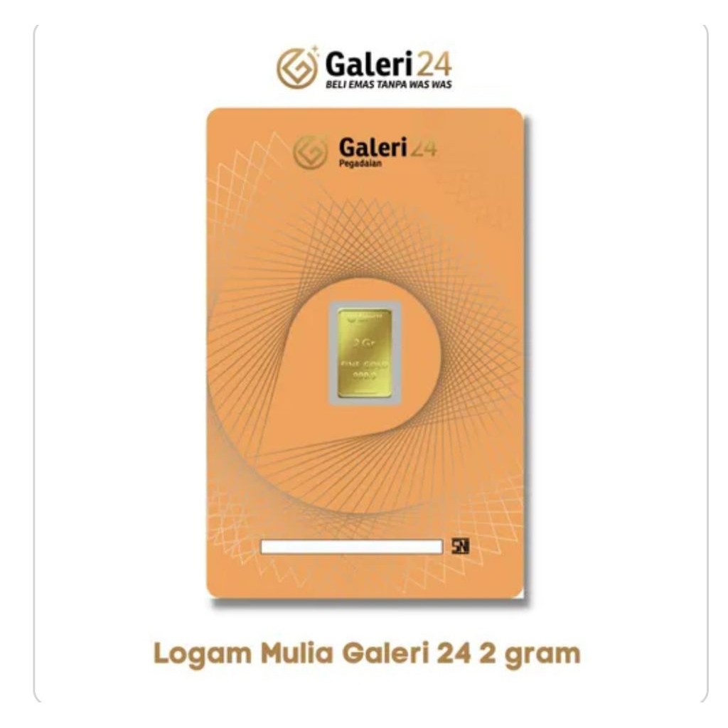 (Siap Dikirim) Galeri24 Gold 2gr Logam Mulia Emas Batangan LM Galeri 24 Berat 2 Gram