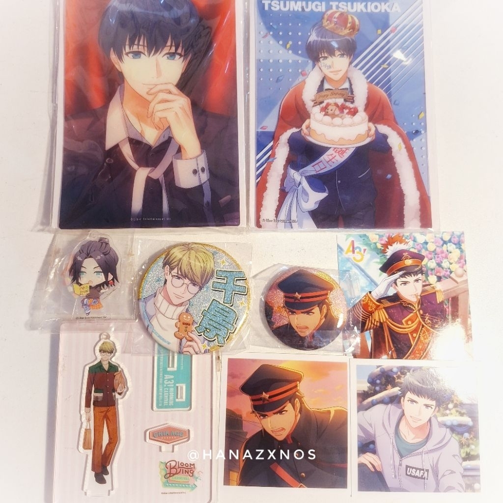 A3 Act Addict Actors - Nuigurumi & Acrylic Panel Tsumugi, Clear file, Can badge, Acrylic Stand Chika