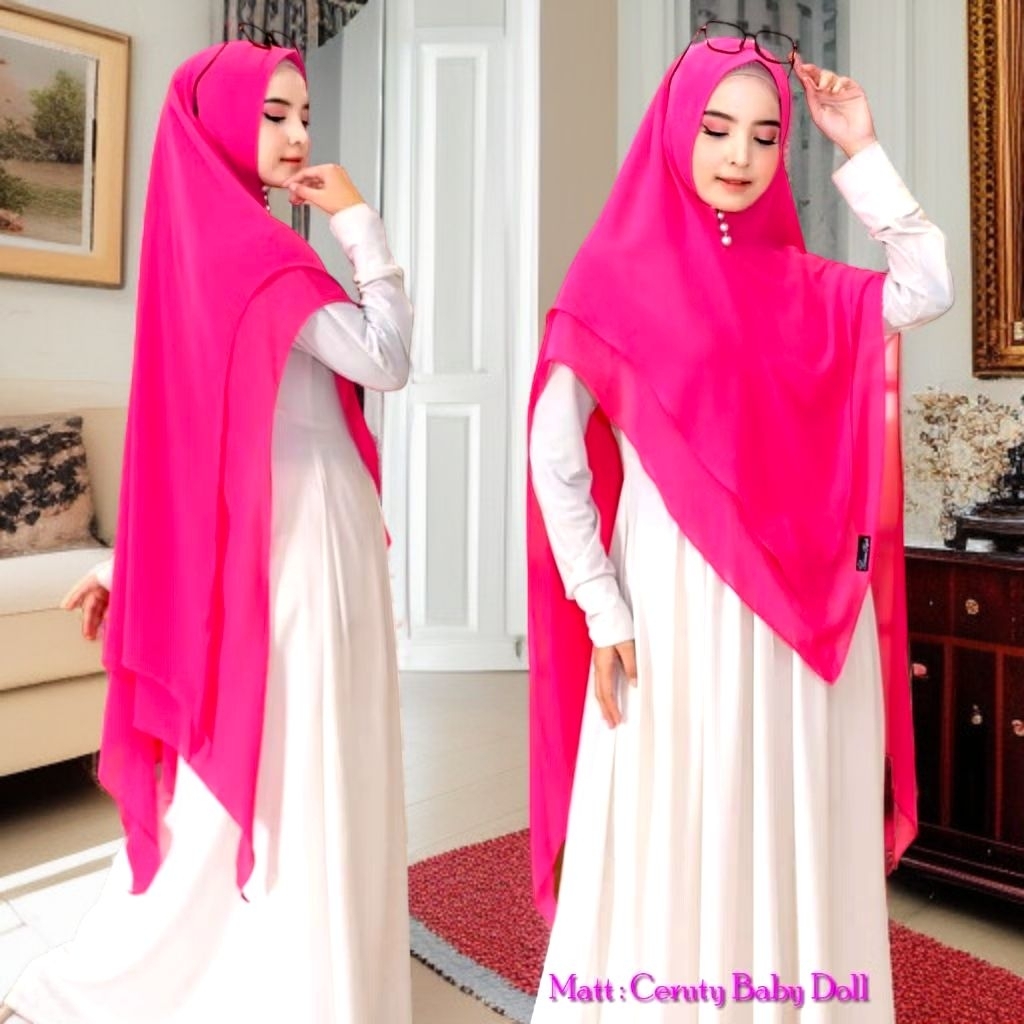 Hijab Khimar Pari Jumbo Polos Syarie