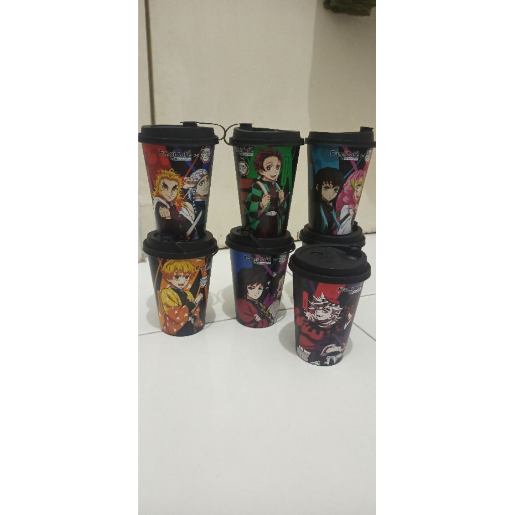 cup family mart x demon slayer zenitsu agatsuma dan tiga uppermoon DOMA akaza kokushibo