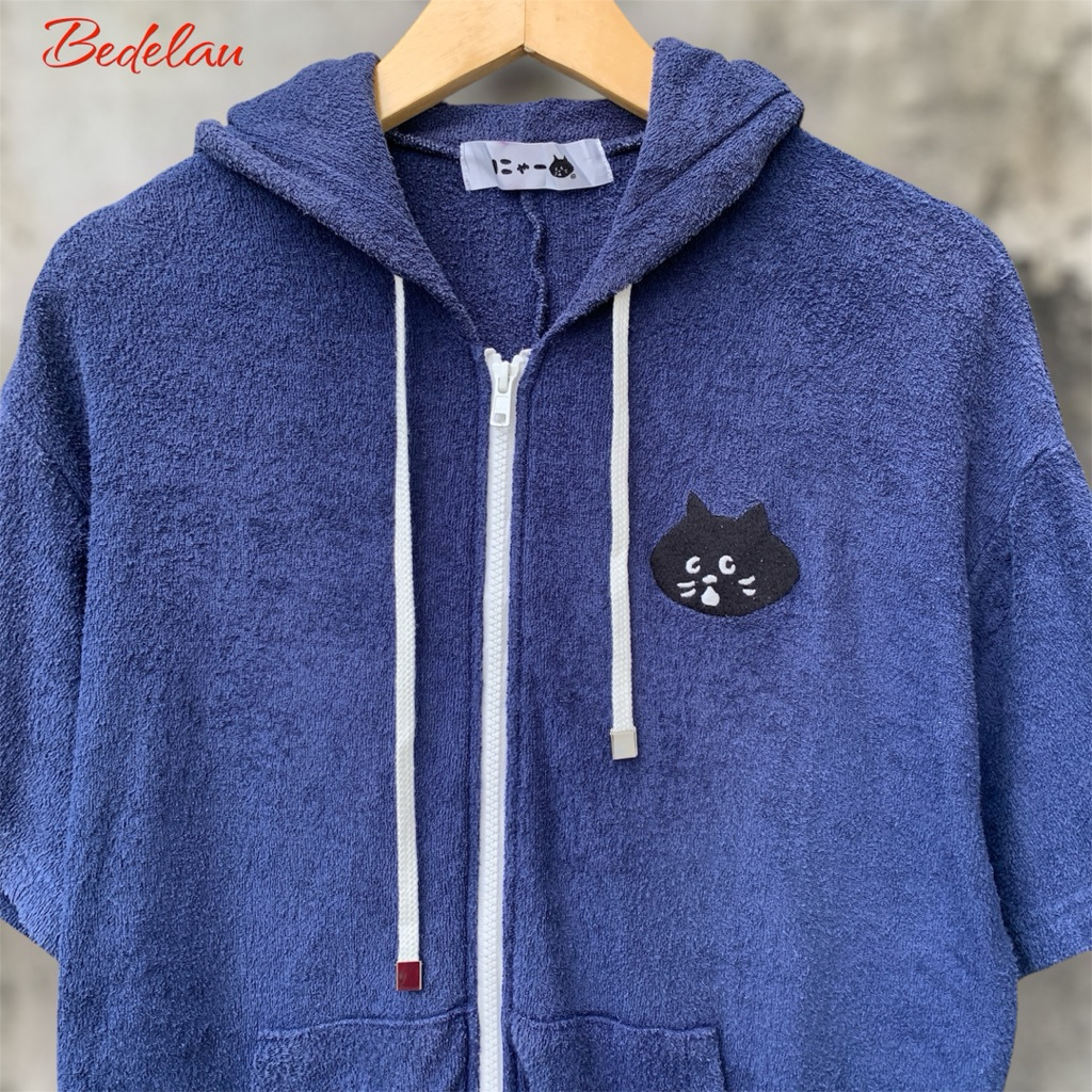 ne net issey miyake hoodie lengan pendek