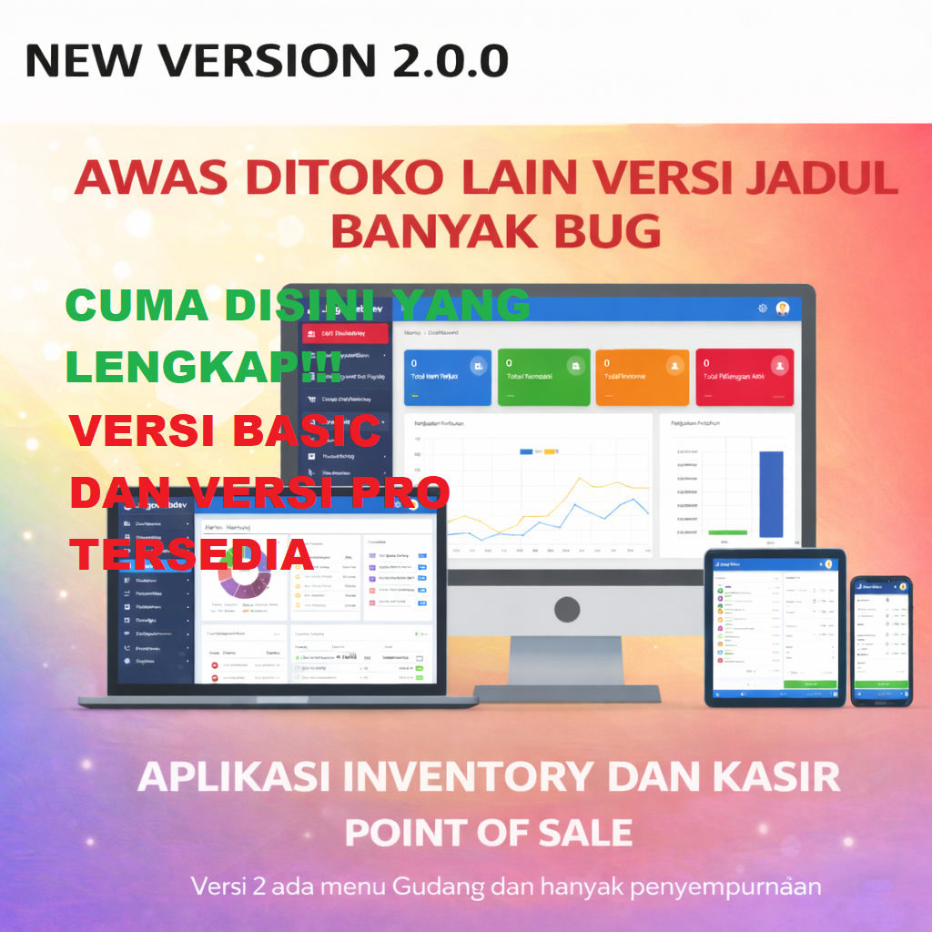 Software Aplikasi Kasir Toko Berbasis Web Dengan PHP dan MySQL NEW VERSI 2.1