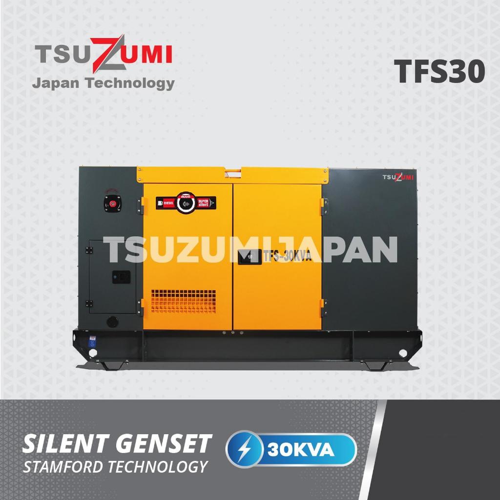 TSUZUMI Genset TFS30KVA Silent Diesel Air Cooled Yanmar Stamford
