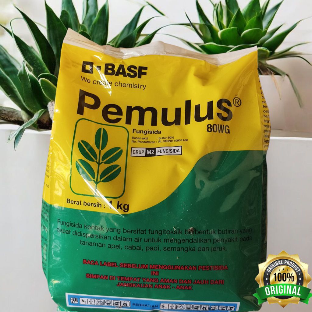 Fungisida Pemulus 80 WG 1 Kg - Kontrol Jamur & Tungau, Fungistatik, Bahan Aktif Belerang