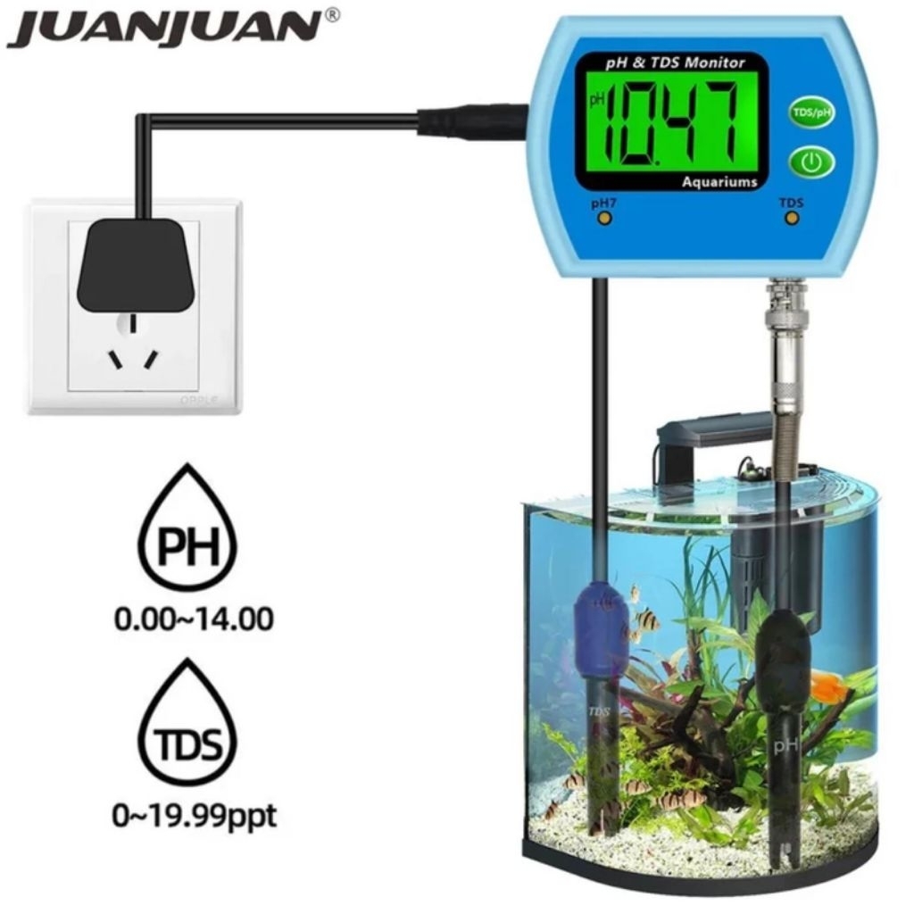 Alat Ukur pH TDS Water Quality Monitor Online Meter PH/TDS-9851 PH9851