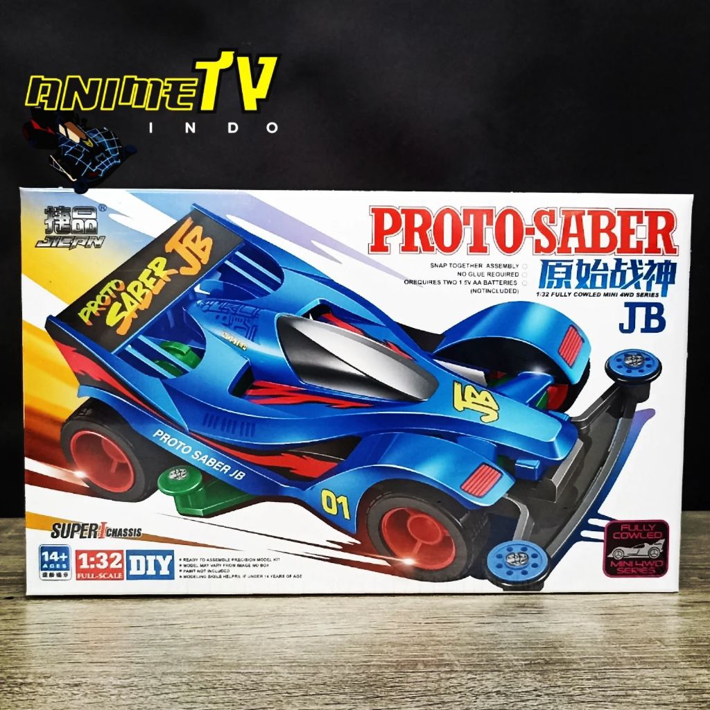 Rep Tamiya Mini 4WD Proto Saber JB Merk Jiepin / Jeipin S1 Chassis