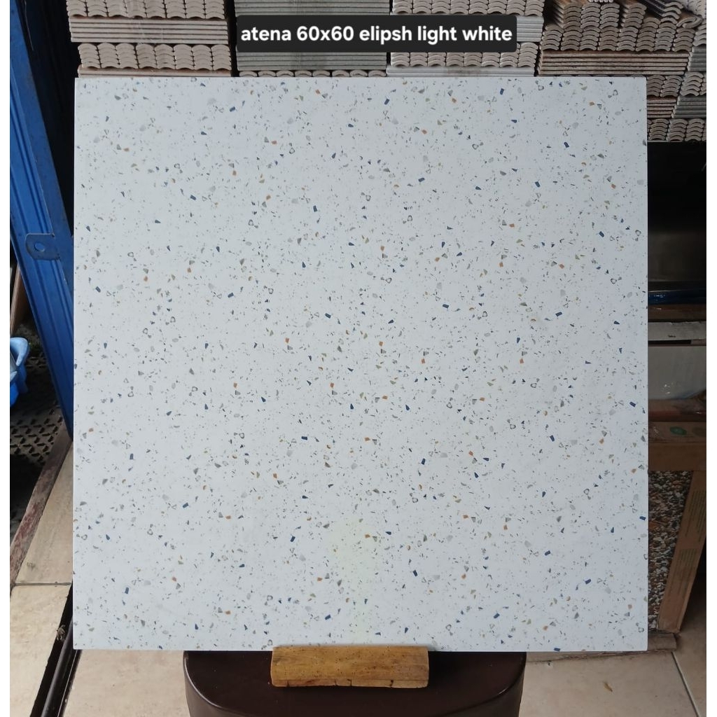 Granit lantai 60x60.Elipsh Light White/Atena