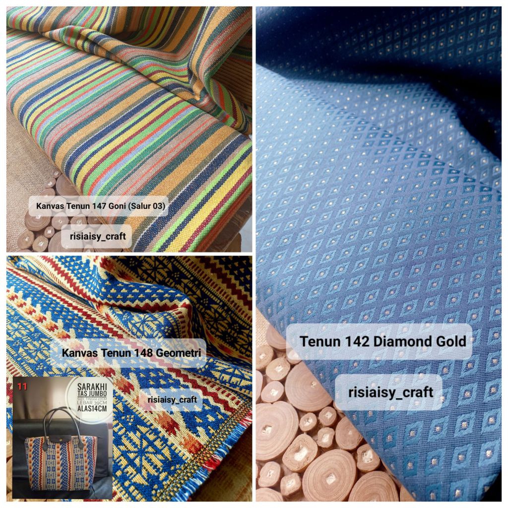 Kain  Kanvas  Tenun  Import Premium Motif ( etalase 2)koordinasi