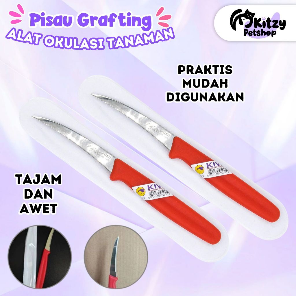 Pisau Okulasi Grafting Cangkok Stek Tanaman Alat Berkebun Taman KITZY
