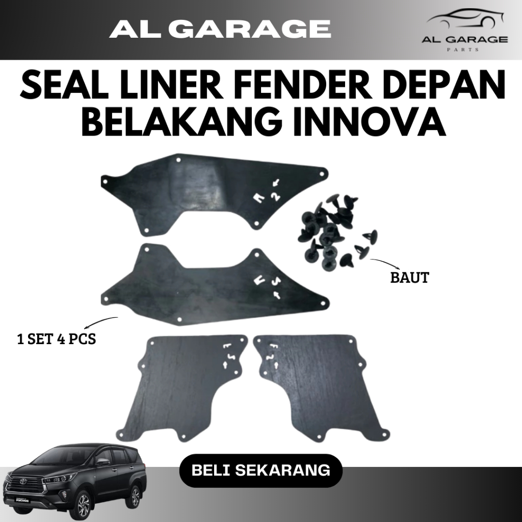 SEAL LINER FENDER DEPAN BELAKANG INNOVA FORTUNER 2005 - 2015